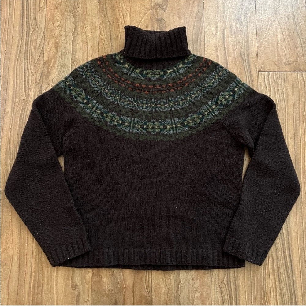 Ralph Lauren women’s rare vintage  Turtleneck Sweater in Black and Green